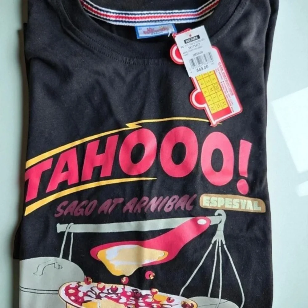 Black Short Sleeve Tee with Beverage Graphic - Picture 2 of 4